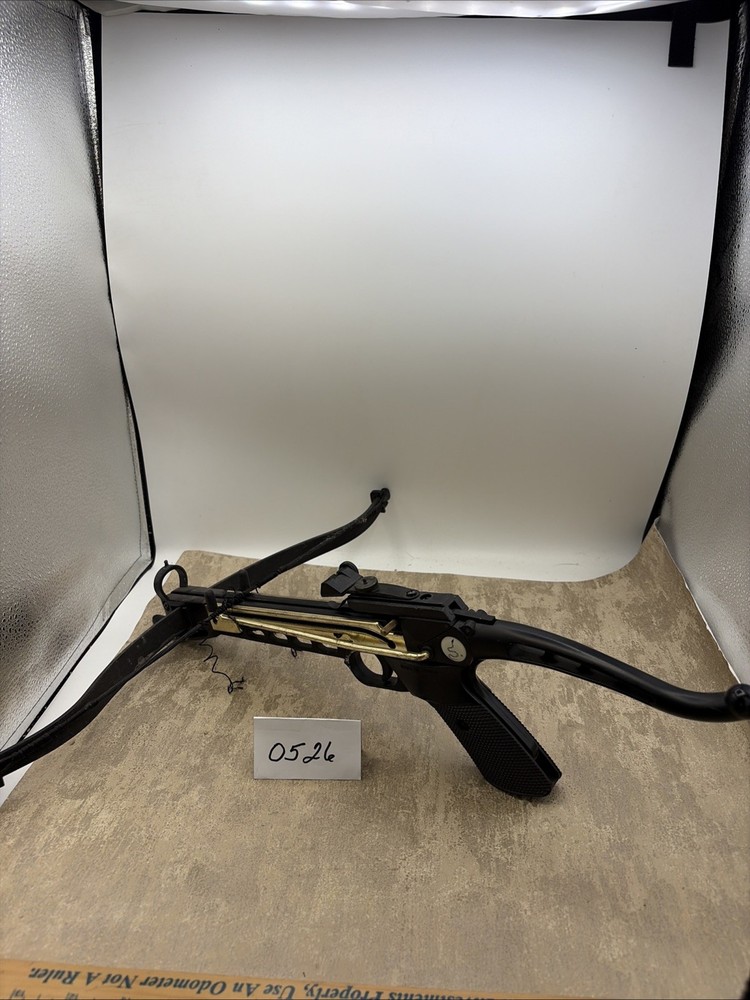 80lbs Self Cocking Hunting Pistol Crossbow No Arrows Black Metal Gold Body Cobra