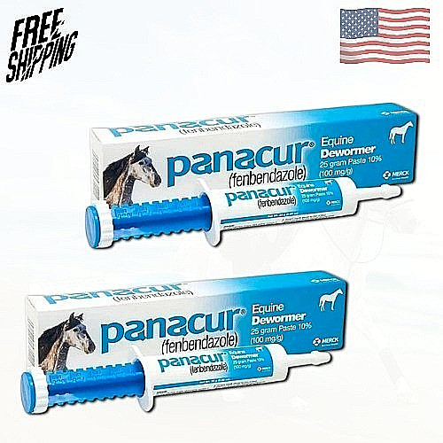 PANACUR Dewormer Horse Paste 10%, 100mg (2-Pack) Free Shipping