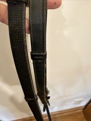 Black Leather Dressage Bridle -Flash- Full