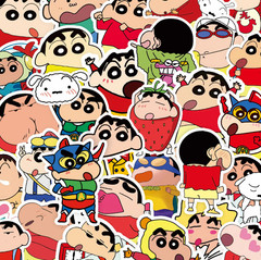 100pcs Cartoon Anime Shin Chan Waterproof Stickers Laptop Phone Decal Set – NEW
