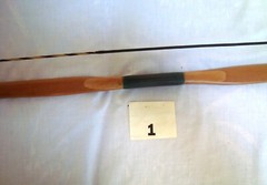 Vintage Wolverine English Style Long Bow 63, in. x 25 lb. R/H (Item #1)