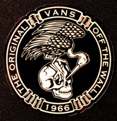 VANS STICKER “1966 OFF THE WALL” GLOSSY 3 INCHES ROUND SUPREME QUALITY ￼