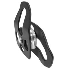 GM CLIMBING Black Large Rescue Pulley 32kN Single Sheave with Swing Plate CE …