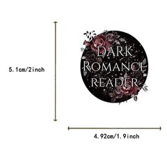 20Pcs Random Gothic Punk Dark Red Romance Skull Book Bookish Reading Stickers