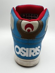 Osiris NYC 83 CLK High Top Sneakers Blue Cream Red Mens Size 9.5 Very Clean Rare