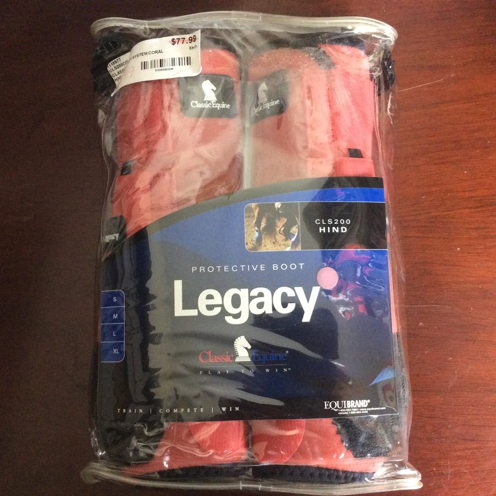 Legacy Protective Horse Boot Classic Equine CLS200 Equibrand Hind Coral Large