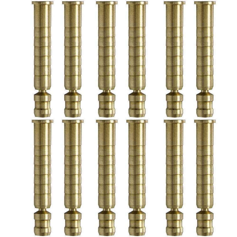 Easton 6MM Sonic Brass Inserts 12pk 50-75 Grain Carbon Arrows 31107