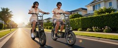 1500W Electric Scooter 48V 16″ Fat Tires Commuter Mini Bike with Seat & Basket