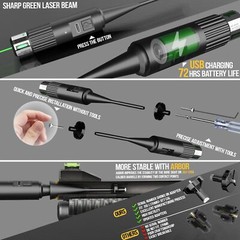 Visiofire USB Rechargeable Laser Bore Sight Kit : Green Laser Bore Sighter wi…