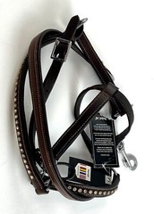 Horze Halter Leather Crystal Bling Brown 22282-BR-F