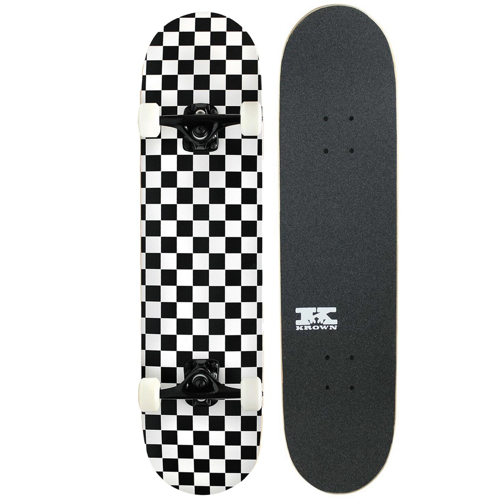 Krown KPC Skateboard Complete Black/White Checker 7.75″