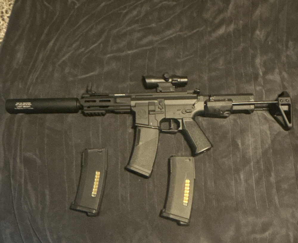 KRYTAC Trident MK2 “honey badger” colorway with suppressor