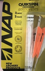 NAP Crossbow Quikfletch QuickSpin 3 Inch 3 Pack Lot Of 3