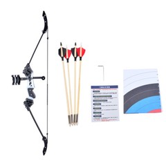 Mini Recurve Bow Arrows Set Target Paper Archery Practice Shooting Kids Toy Gift