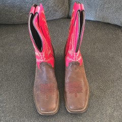 Nocona Boots FR4502 Pink & Brown Western Cowboy Boots Women’s US 10B