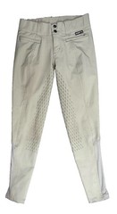 Kerrits Affinity Ice Fil Full Seat Breech XS Sand Light Green Silicone Grip Hors