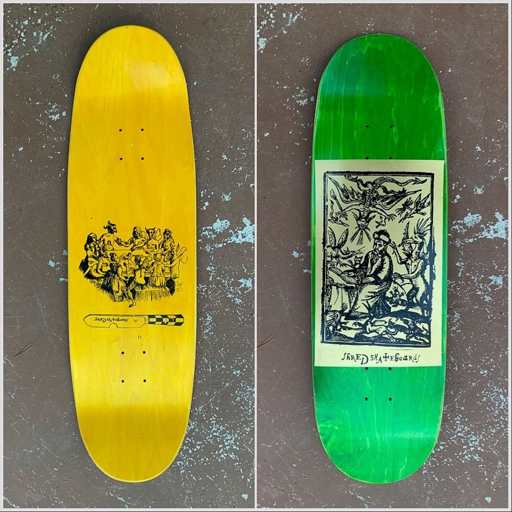 9.5” Shred Skateboards egg shaped skateboard deck
