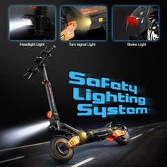 Ruitoo 3200W Dual Motor Electric Scooter Adults Off Road E-Scooter 52V 20.8AH
