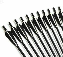 12/24pcs 20 inch Hunting Carbon Crossbow Bolts Half Moon Nocks OD 8.8mm Arrows