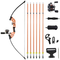 40lb Bowfishing Recurve Bow Set Arrow Reel Straight Bow Archery Hunting Fishing