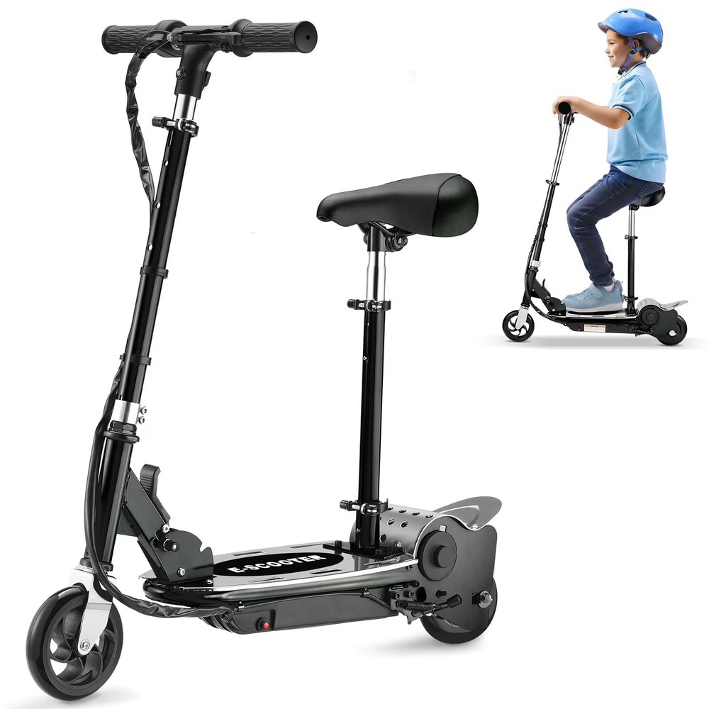 Zupapa Kids E-Scooter, Seat, 60Min, 10MPH, 155LBS