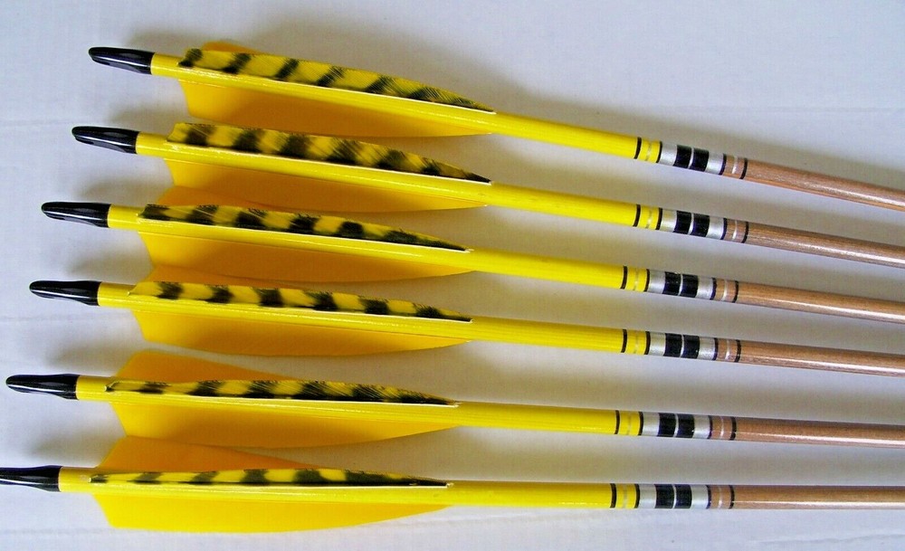 6 MATCHED WOOD ARROWS 31″ BOP