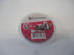 HARPEX Slug 80 Count 6.35mm .25 Caliber Premium Airgun Pellets