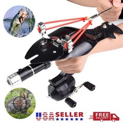 Hunting Fishing Slingshot Pro Laser Catapult Shooting Bow Archery Bowfishing Set