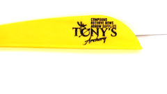 Tonys 3» Archery Vanes All New Super Wave Vane Yellow 50PK TNYSWVY3343H