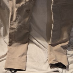 Ovation Women’s Beige Knee Patch Breeches Cotton Blend Size 14 Plus