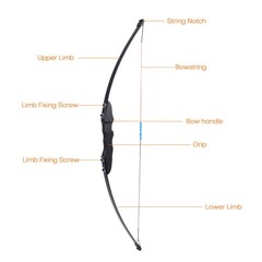 30Lbs Archery Detachable Takedown Recurve Bow Straight Right Hand For Beginner