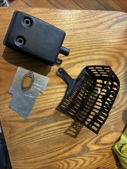 Goped gp460 Muffler And Cover W Gasket. No Bolts.