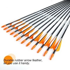 12Pcs 31inch Fiberglass Practice Arrows for Archery Target Shooting Recurve Bows