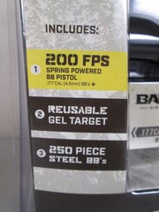 BARRA 1911 BB Pistol Kit Spring Powered Gun .177 cal 4.5MM Steel BB Gel Target