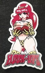 HOOK UPS STICKER VINTAGE «RED HAIR LEPORD COCONUTS» 2 3/4 X 4 1/2″ GLOSSY!