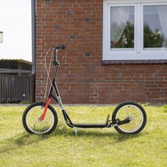 Youth Scooter Kick Scooter Front and Rear Dual Brakes, Black