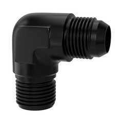 8AN to 1/2″ NPT 90 Degree Black Aluminum Male Fitting YZSTL-8AN-1/2NPT-90