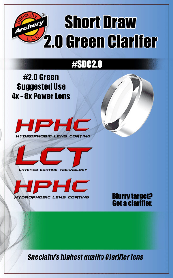 Specialty Archery Short Draw Clarifiers SDC2.0 Green