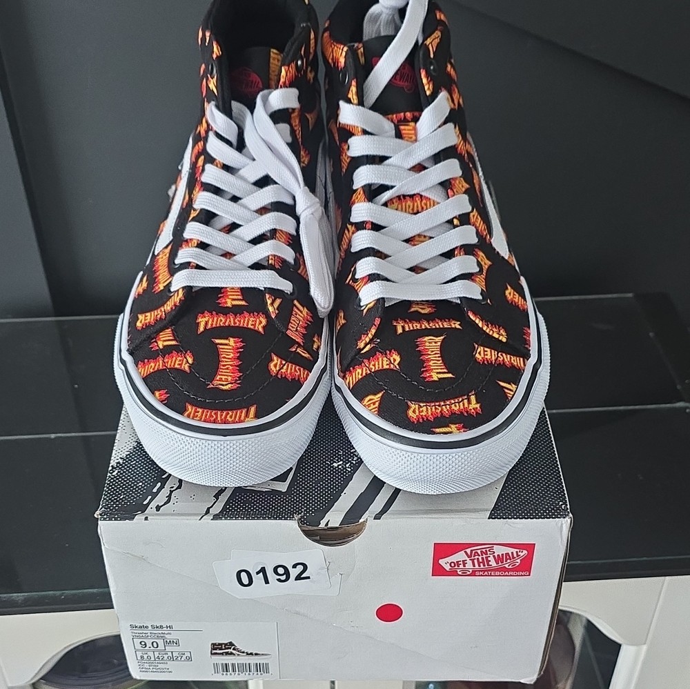 VANS Sk8-Hi Thrasher Skateboarding Shoes Black Men’s US 9 Medium D