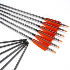 32″ Carbon Arrows SP400 Turkey Feathers for Recurve/Compound Bow Hunting Target