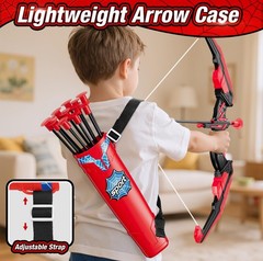 HYES Bow and Arrow for Kids LED Light Up Archery Set with 12 Suction Cup Arrows