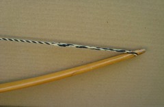Vintage Wolverine English Style Long Bow 63, in. x 25 lb. R/H (Item #1)