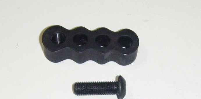 DAVIS STABILIZER OFFSET BRACKET – 4 hole-Black(3-5/16″holes-one tapped 5/16″-24)