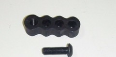 DAVIS STABILIZER OFFSET BRACKET – 4 hole-Black(3-5/16″holes-one tapped 5/16″-24)