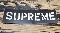 Supreme Hard Logo BLACK Sticker SS26 (Clear Sticker)