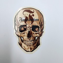 Foundation Skateboards Skull Sticker Decal VTG 90’s Skate Logo Graphic Decal NOS