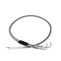Extended Length 44″ Throttle and Idle Cable Kit Compatible with Harley Sports…