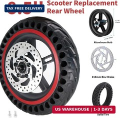 8.5» Electric Scooter Replacement Rear Wheel – Solid Tire with Wheel Hub & 110m