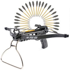 KingsArchery Crossbow Pistol with Bolt Rack Self-Cocking 80LBS 27 Aluminum Arrow