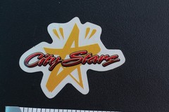City Stars Skateboards Mad Circle Clear OG Z14B Vintage Skateboarding STICKER